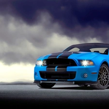 Ford Mustang, GT-R500, clouds, Shelby