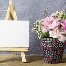 fancy, pot, Flowers, Clove Pink, table