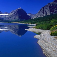 Coast, Mountains, lake