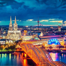 Cologne, Germany, River, panorama, bridge