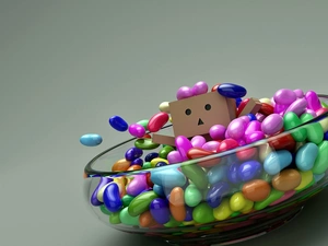 Danbo, color, pills, salad-bowl