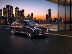 skyscrapers, Lexus UX, Concept