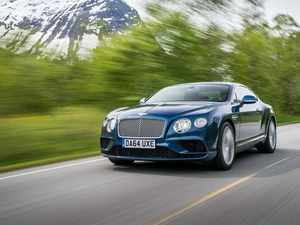 2016, blue, Bentley Continental GT V8