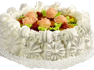 cream, Cake, decoration