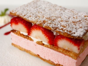 cream, cake, Strawberry
