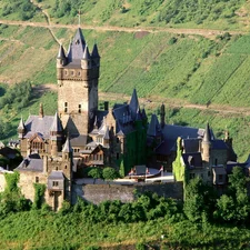 Castle, field, cultivated, medows