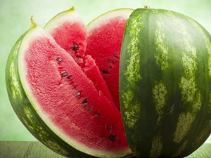 cuts, watermelon, Quarters