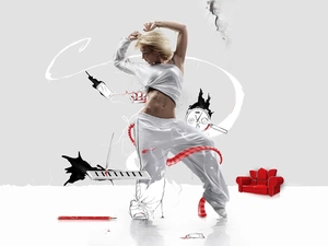 girl, Sexy, Belly, dance