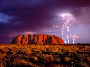 Storm, Rocks, Australia, Desert