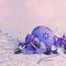 egg, christmas, Easter, Violets