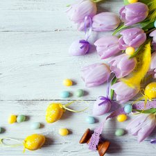 Tulips, composition, eggs, Flowers, Easter, eggs, boarding