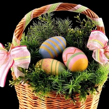 eggs, basket, easter