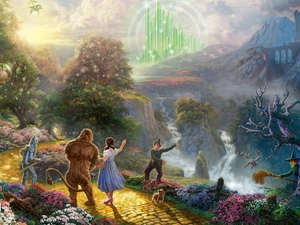 Thomas Kinkade, fantastic, Castle, Land of OZ