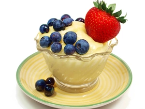 dessert, blueberries, Strawberry, Fruits