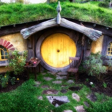 Home, Hobbit, garden, Terrestrial