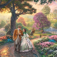 wander, Thomas Kinkade, Garden