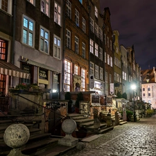 City at Night, Poland, Gdańsk