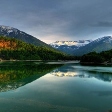 Mountain Forest, Sylvenstein, Germany, lake