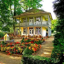 house, garden, Germany, Restaurant