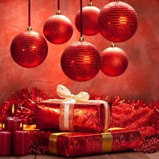 gifts, hanging, baubles