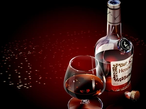 glass, cognac, Hennessy