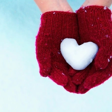 Gloves, hands, Heart