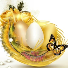 graphics, easter, basket