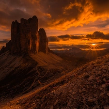 Italy, Mountains, Great Sunsets, Dolomites