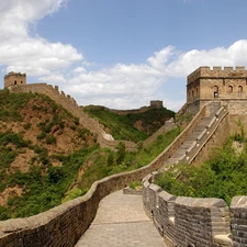 large, Chinese, green, wall