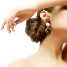 ear-ring, Women, hand