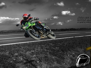 Cross, Motorcyclist, Way, helmet