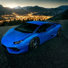 Blue, Lamborghini Huracan