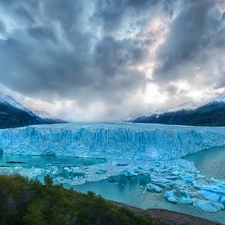 clouds, mountains, Ice, Mountains