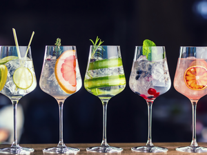 fruits, Icecream, glasses, cuts, drinks