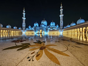 United Arab Emirates, Illuminated Mosque, Abu Dhabi