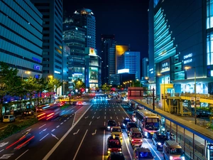Osaka, Town, Night, Japan