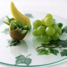 Grapes, kiwi