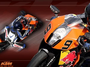 Motorbike, KTM RC8 R, Motorcyclist