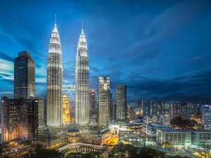 Night, Petronas Towers, Kuala Lumpur, Town, Malaysia