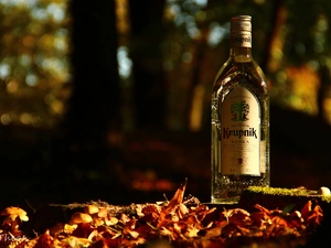 Bottle, Leaf, Poland, Krupnik, vodka