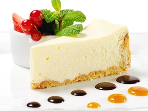 leaves, cake, Fruits