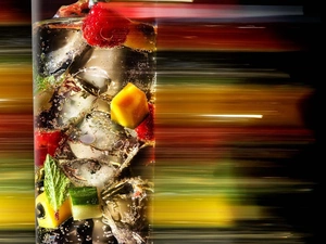 rainbow, lines, cocktail, vegetable, color