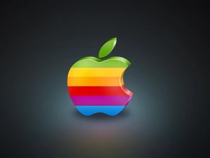 Great Rainbows, 3D, logo, Apple, color