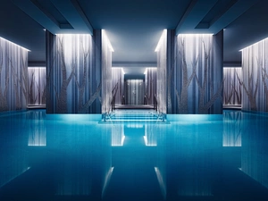 Ten Trinity Square, Four Seasons Hotel, reflection, interior, water, London, England, Pool