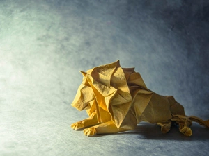 ligh, Origami, flash, luminosity, sun, Lion