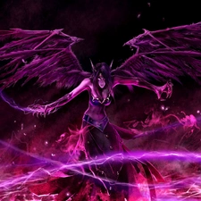 Women, wings, magic, demon