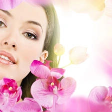 orchids, Women, make-up