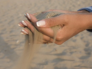 Manicure, Sand, hands