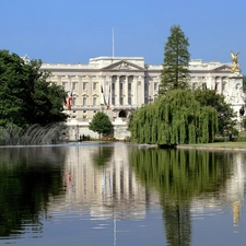 Pond - car, Park, palace, green