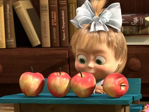 series, Masha, apples, Masha and the Bear